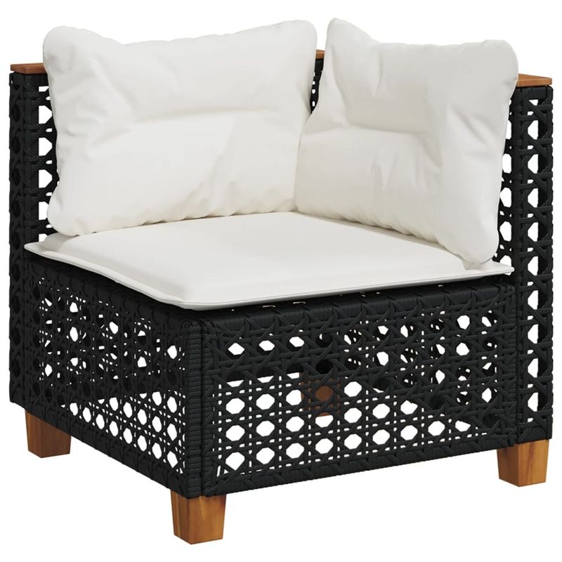 Casa si Gradina - Gradina si terasa - Mobilier exterior - Seturi mobila gradina - Set canapele de gradina cu perne, 7 piese, negru, poliratan - Infinity.ro