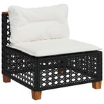Casa si Gradina - Gradina si terasa - Mobilier exterior - Seturi mobila gradina - Set canapele de gradina cu perne, 7 piese, negru, poliratan - Infinity.ro