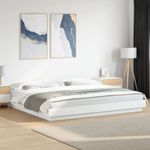 Casa si Gradina - Mobilier - Paturi si accesorii - Paturi - Cadru de pat cu lumini LED, alb, 180x200 cm, lemn prelucrat - Infinity.ro