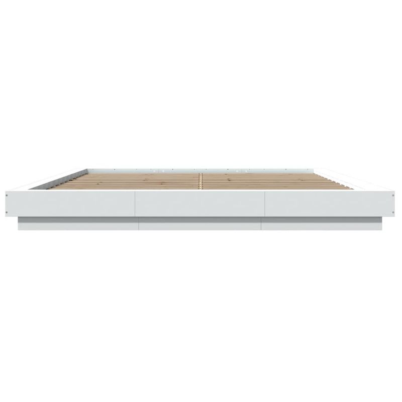 Casa si Gradina - Mobilier - Paturi si accesorii - Paturi - Cadru de pat cu lumini LED, alb, 180x200 cm, lemn prelucrat - Infinity.ro