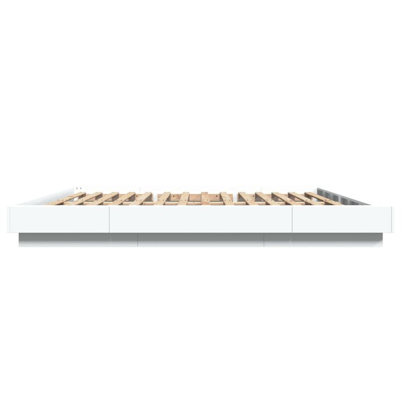 Casa si Gradina - Mobilier - Paturi si accesorii - Paturi - Cadru de pat cu lumini LED, alb, 180x200 cm, lemn prelucrat - Infinity.ro