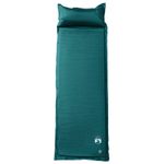 Sport si Outdoor - Camping - Saltele si accesorii pentru somn - Saltele camping - Saltea de camping auto-gonflabila cu perna integrata, verde - Infinity.ro