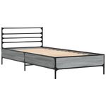 Casa si Gradina - Mobilier - Paturi si accesorii - Paturi - Cadru de pat, gri sonoma, 100x200 cm, lemn prelucrat si metal - Infinity.ro