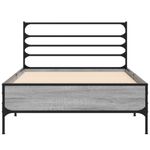 Casa si Gradina - Mobilier - Paturi si accesorii - Paturi - Cadru de pat, gri sonoma, 100x200 cm, lemn prelucrat si metal - Infinity.ro
