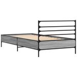 Casa si Gradina - Mobilier - Paturi si accesorii - Paturi - Cadru de pat, gri sonoma, 100x200 cm, lemn prelucrat si metal - Infinity.ro