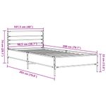Casa si Gradina - Mobilier - Paturi si accesorii - Paturi - Cadru de pat, gri sonoma, 100x200 cm, lemn prelucrat si metal - Infinity.ro