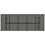 Casa si Gradina - Gradina si terasa - Mobilier exterior - Mese gradina - Masa gradina cu blat din sticla, negru, 240x90x75 cm, poliratan - Infinity.ro