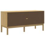Casa si Gradina - Mobilier - Comode si corpuri - Comode - Dulap TV "FLORO", maro ceruit, 114x43x55 cm, lemn masiv de pin - Infinity.ro