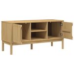 Casa si Gradina - Mobilier - Comode si corpuri - Comode - Dulap TV "FLORO", maro ceruit, 114x43x55 cm, lemn masiv de pin - Infinity.ro