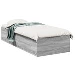 Casa si Gradina - Mobilier - Paturi si accesorii - Paturi - Cadru de pat, gri sonoma, 90x200 cm, lemn prelucrat - Infinity.ro