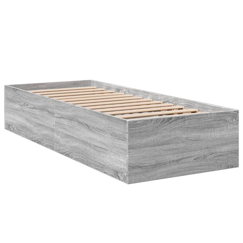 Casa si Gradina - Mobilier - Paturi si accesorii - Paturi - Cadru de pat, gri sonoma, 90x200 cm, lemn prelucrat - Infinity.ro
