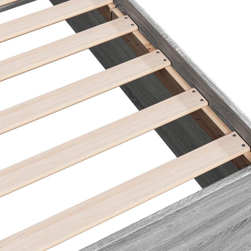 Casa si Gradina - Mobilier - Paturi si accesorii - Paturi - Cadru de pat, gri sonoma, 90x200 cm, lemn prelucrat - Infinity.ro