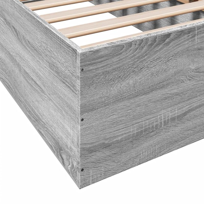Casa si Gradina - Mobilier - Paturi si accesorii - Paturi - Cadru de pat, gri sonoma, 90x200 cm, lemn prelucrat - Infinity.ro