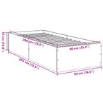 Casa si Gradina - Mobilier - Paturi si accesorii - Paturi - Cadru de pat, gri sonoma, 90x200 cm, lemn prelucrat - Infinity.ro