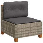 Casa si Gradina - Gradina si terasa - Mobilier exterior - Seturi mobila gradina - Set mobilier gradina cu perne, 6 piese, gri, poliratan - Infinity.ro