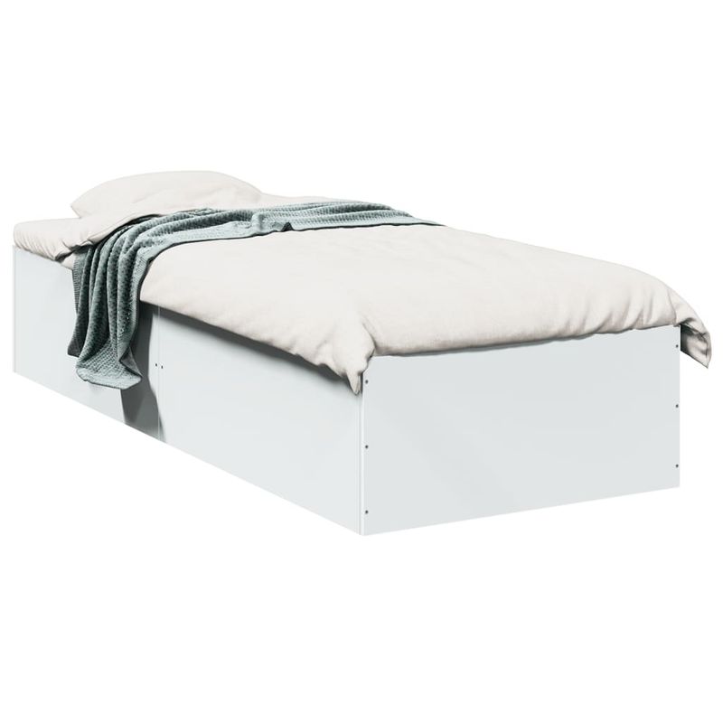 Casa si Gradina - Mobilier - Paturi si accesorii - Paturi - Cadru de pat, alb, 90x190 cm, lemn prelucrat - Infinity.ro