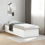 Casa si Gradina - Mobilier - Paturi si accesorii - Paturi - Cadru de pat, alb, 90x190 cm, lemn prelucrat - Infinity.ro