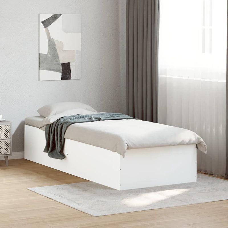 Casa si Gradina - Mobilier - Paturi si accesorii - Paturi - Cadru de pat, alb, 90x190 cm, lemn prelucrat - Infinity.ro