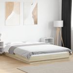 Casa si Gradina - Mobilier - Paturi si accesorii - Paturi - Cadru de pat, stejar sonoma, 140x200 cm, lemn prelucrat - Infinity.ro