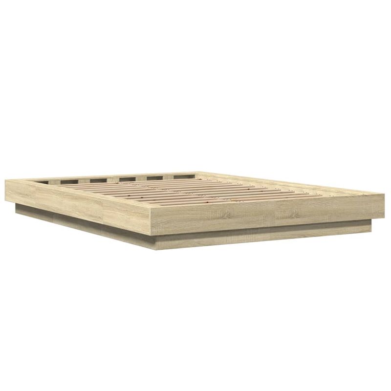 Casa si Gradina - Mobilier - Paturi si accesorii - Paturi - Cadru de pat, stejar sonoma, 140x200 cm, lemn prelucrat - Infinity.ro