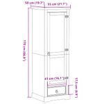 Casa si Gradina - Mobilier - Dulapuri si sifoniere - Sifoniere - Sifonier Corona, 55x50x170 cm, lemn masiv de pin - Infinity.ro