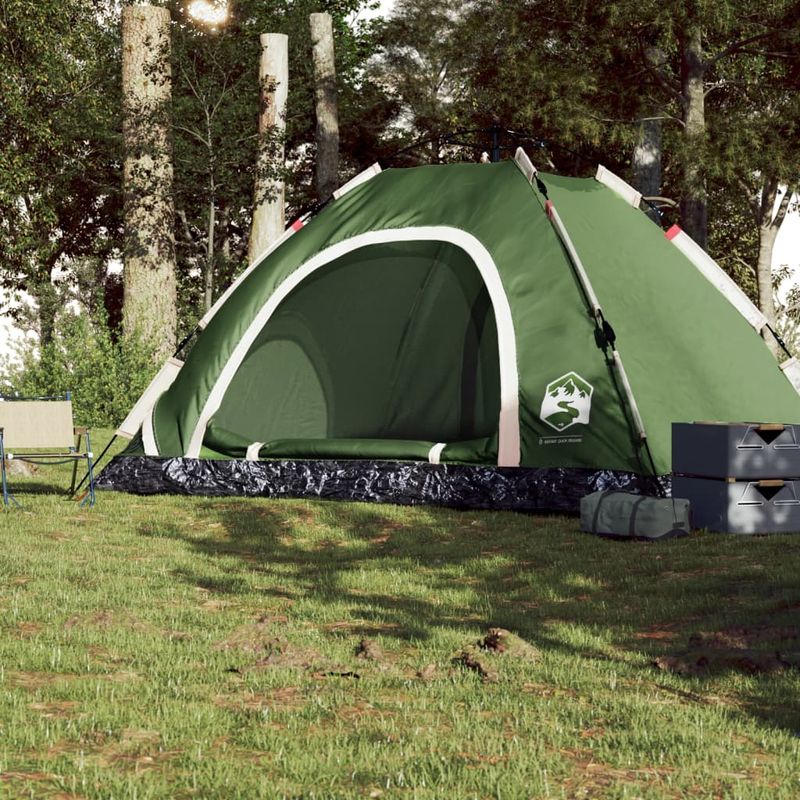 Sport si Outdoor - Camping - Corturi camping - Cort de camping pentru 5 persoane, eliberare rapida, verde - Infinity.ro