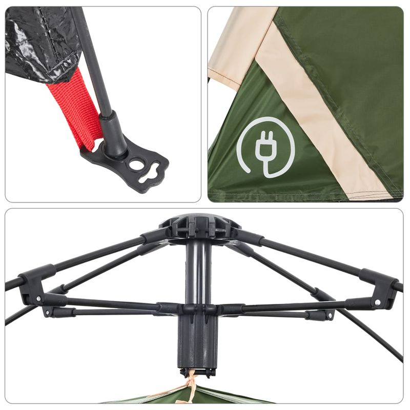 Sport si Outdoor - Camping - Corturi camping - Cort de camping pentru 5 persoane, eliberare rapida, verde - Infinity.ro