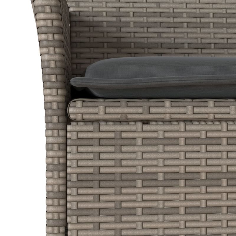 Casa si Gradina - Gradina si terasa - Mobilier exterior - Seturi mobila gradina - Set mobilier gradina cu perne 3 piese gri poliratan/lemn acacia - Infinity.ro
