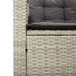 Casa si Gradina - Gradina si terasa - Mobilier exterior - Seturi mobila gradina - Canapea gradina cu masa/perne, forma de L poliratan gri deschis - Infinity.ro