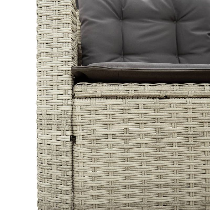 Casa si Gradina - Gradina si terasa - Mobilier exterior - Seturi mobila gradina - Canapea gradina cu masa/perne, forma de L poliratan gri deschis - Infinity.ro