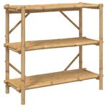 Casa si Gradina - Mobilier - Biblioteci si rafturi - Rafturi - Raft cu 3 niveluri, 100x40x90 cm, bambus - Infinity.ro