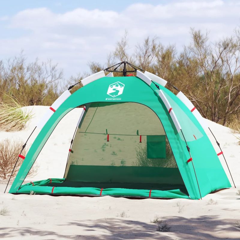 Sport si Outdoor - Camping - Corturi camping - Cort camping 4 persoane verde marin impermeabil setare rapida - Infinity.ro