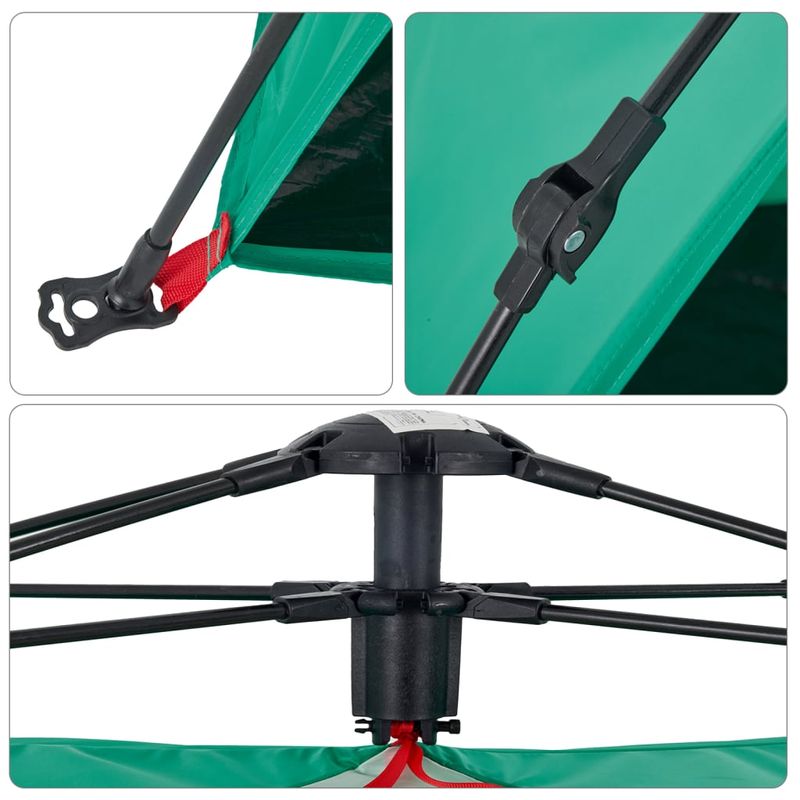 Sport si Outdoor - Camping - Corturi camping - Cort camping 4 persoane verde marin impermeabil setare rapida - Infinity.ro