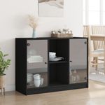 Casa si Gradina - Mobilier - Comode si corpuri - Comode - Servanta, negru, 102x37x75,5 cm, lemn prelucrat - Infinity.ro