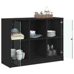 Casa si Gradina - Mobilier - Comode si corpuri - Comode - Servanta, negru, 102x37x75,5 cm, lemn prelucrat - Infinity.ro