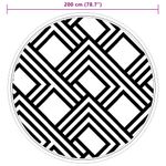 Casa si Gradina - Textile si covoare - Covoare - Covoare casa - Covor de exterior, gri cu dungi, diametru 200 cm, PP - Infinity.ro