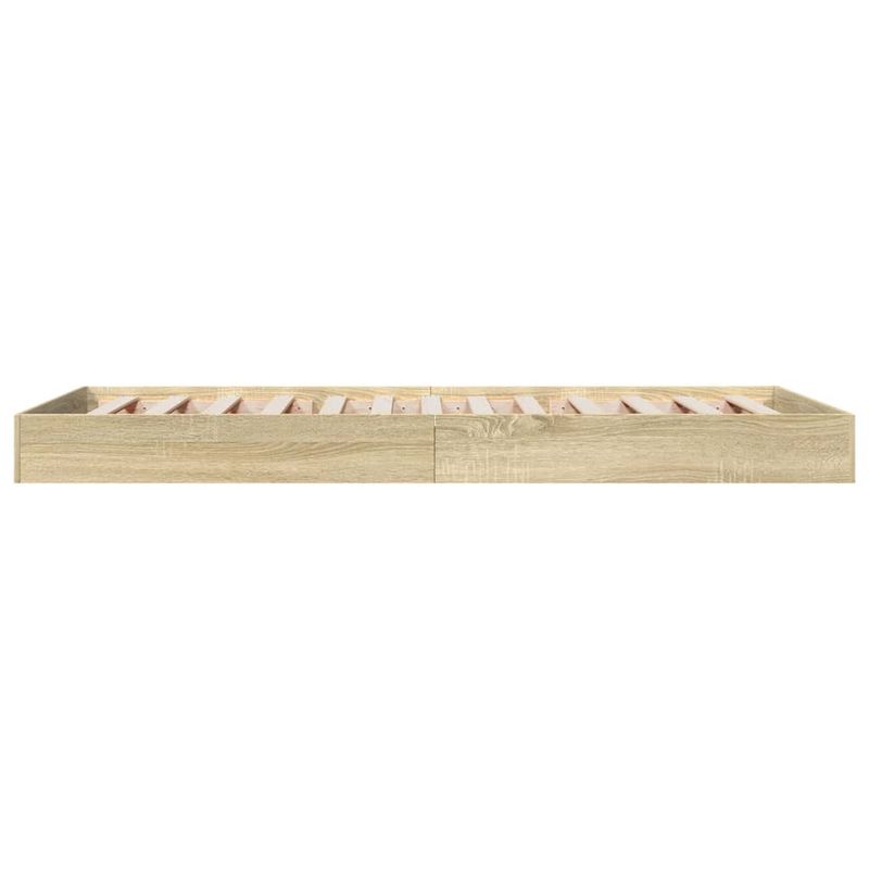 Casa si Gradina - Mobilier - Paturi si accesorii - Paturi - Cadru de pat, stejar sonoma, 75x190 cm, lemn prelucrat - Infinity.ro