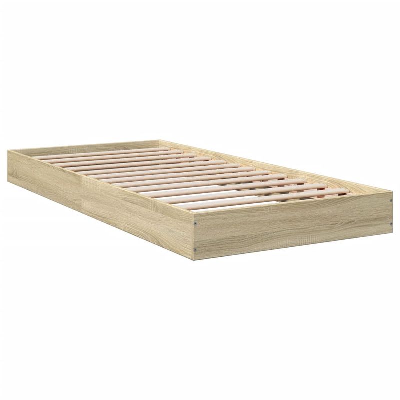 Casa si Gradina - Mobilier - Paturi si accesorii - Paturi - Cadru de pat, stejar sonoma, 75x190 cm, lemn prelucrat - Infinity.ro