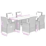 Casa si Gradina - Gradina si terasa - Mobilier exterior - Seturi mobila gradina - Set mobilier de gradina cu perne, 7 piese, maro, poliratan - Infinity.ro