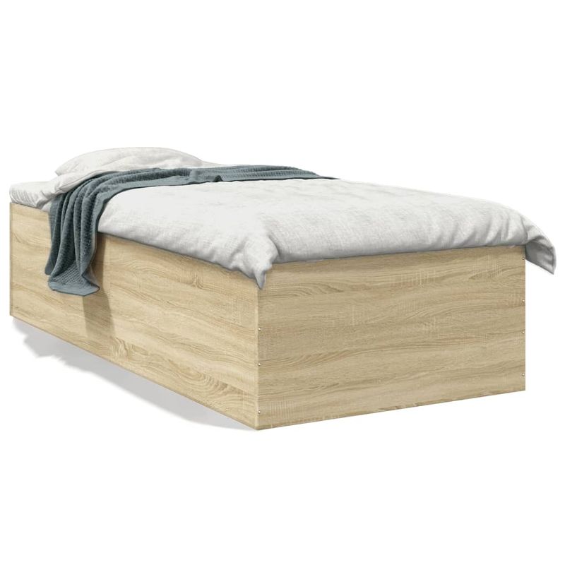 Casa si Gradina - Mobilier - Paturi si accesorii - Paturi - Cadru de pat, stejar sonoma, 90x190 cm, lemn prelucrat - Infinity.ro