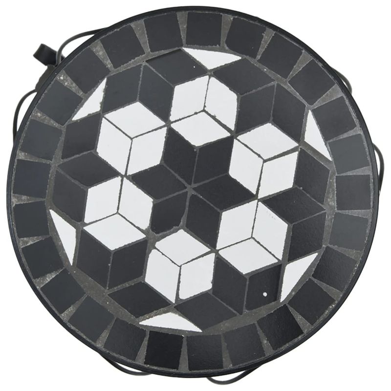 Casa si Gradina - Gradinarit si plante - Plante si ghivece - Ghivece si suporturi - Suporturi pentru plante, 3 buc., negru si alb, ceramica - Infinity.ro