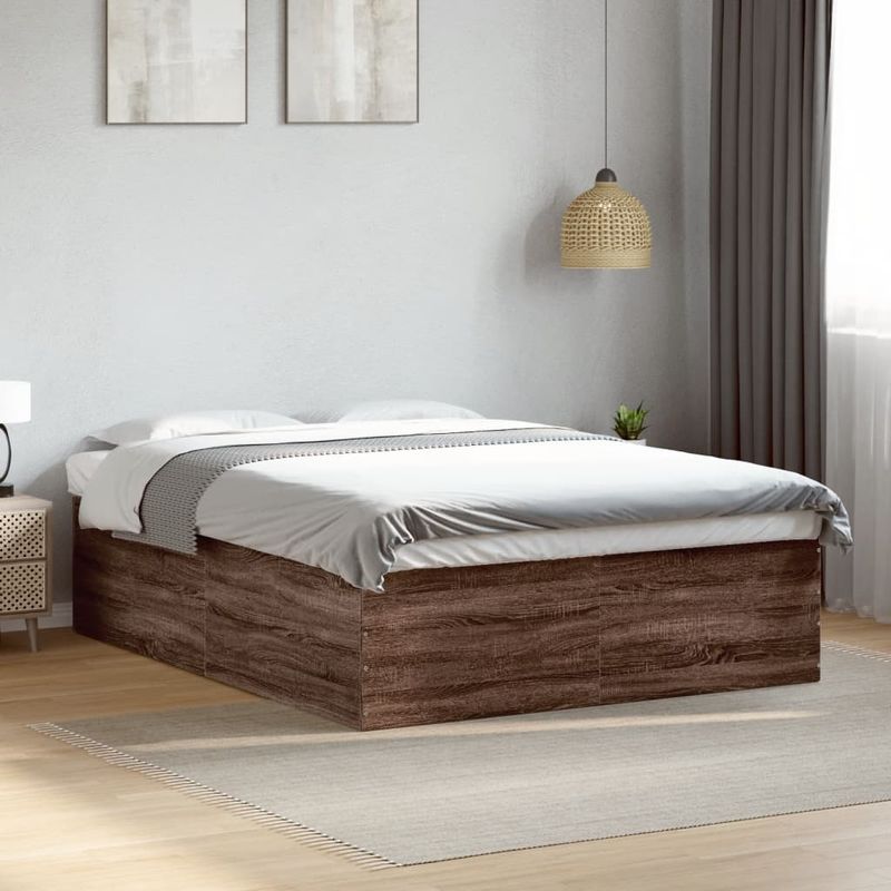 Casa si Gradina - Mobilier - Paturi si accesorii - Paturi - Cadru de pat, stejar maro, 150x200 cm, lemn prelucrat - Infinity.ro