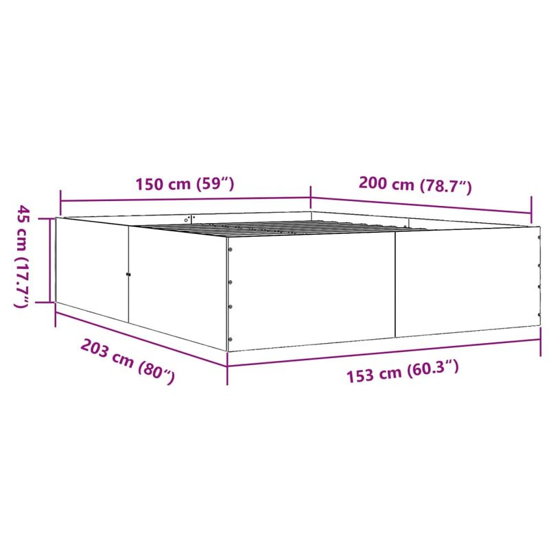 Casa si Gradina - Mobilier - Paturi si accesorii - Paturi - Cadru de pat, stejar maro, 150x200 cm, lemn prelucrat - Infinity.ro