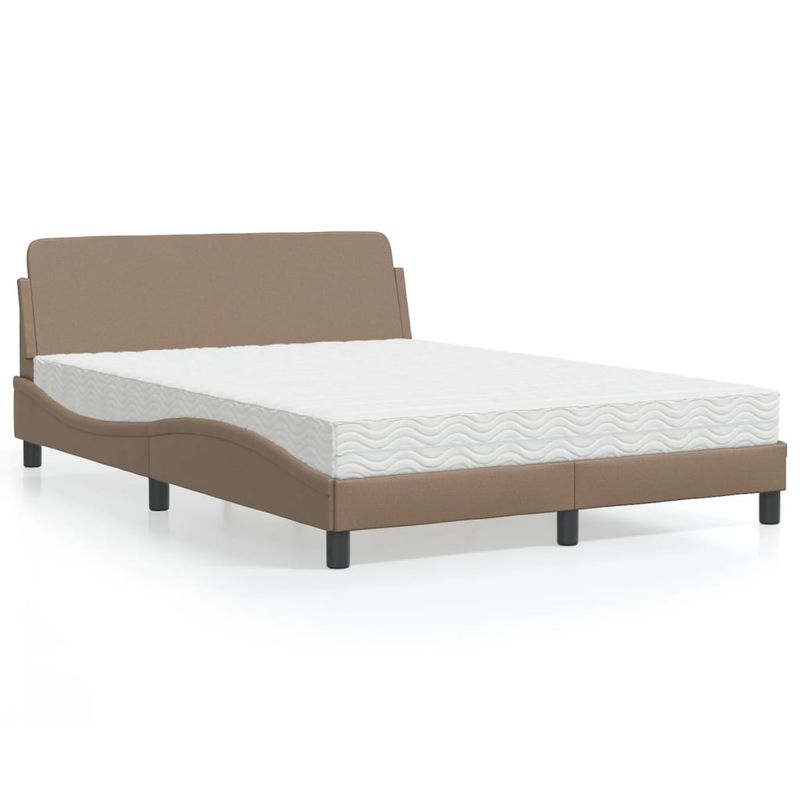 Casa si Gradina - Mobilier - Paturi si accesorii - Paturi - Pat cu saltea, cappuccino, 120x200cm piele ecologica - Infinity.ro