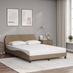 Casa si Gradina - Mobilier - Paturi si accesorii - Paturi - Pat cu saltea, cappuccino, 120x200cm piele ecologica - Infinity.ro