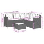 Casa si Gradina - Gradina si terasa - Mobilier exterior - Seturi mobila gradina - Canapea de gradina cu masa/perne, forma de L, poliratan bej - Infinity.ro