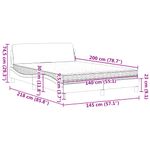 Casa si Gradina - Mobilier - Paturi si accesorii - Paturi - Pat cu saltea, gri inchis, 140x200 cm, textil - Infinity.ro