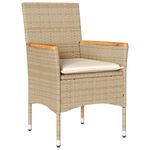 Casa si Gradina - Gradina si terasa - Mobilier exterior - Seturi mobila gradina - Set mobilier gradina cu perne 9 piese bej poliratan/lemn acacia - Infinity.ro