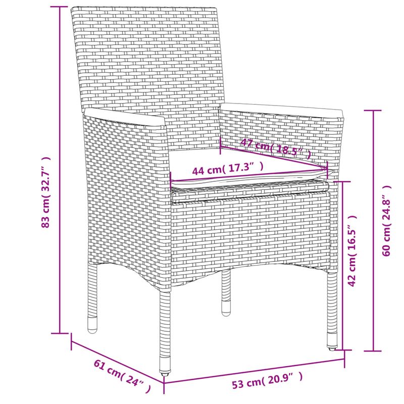 Casa si Gradina - Gradina si terasa - Mobilier exterior - Seturi mobila gradina - Set mobilier gradina cu perne 9 piese bej poliratan/lemn acacia - Infinity.ro