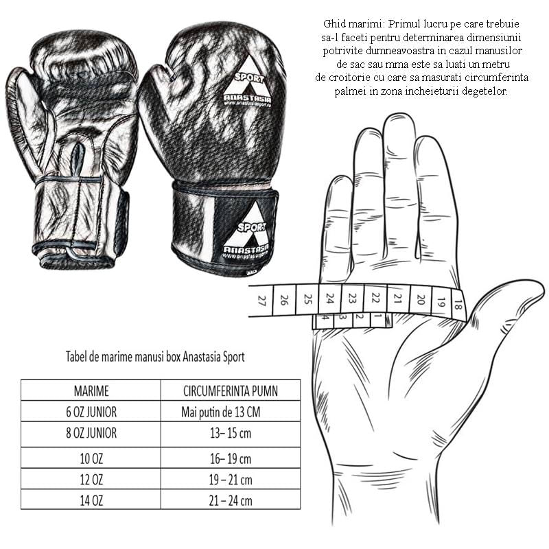 Sport si Outdoor - Sporturi de contact - Saci de box si accesorii - Manusi box junior Anastasia Sport 8 OZ - Infinity.ro